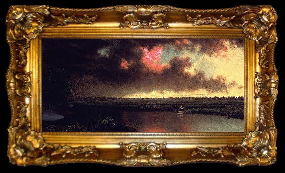 framed  Martin Johnson Heade On the San Sebastian River, Florida, ta009-2